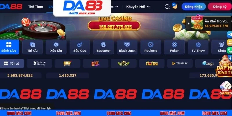 Casino DA88 là sảnh cược mang đến sức hút không ngừng từ các tựa game đỉnh cao